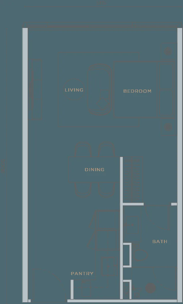 Orion Residence Type A1 studio floor plan